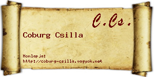 Coburg Csilla névjegykártya