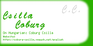 csilla coburg business card